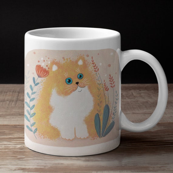 Fluffy Orange Cat Mug