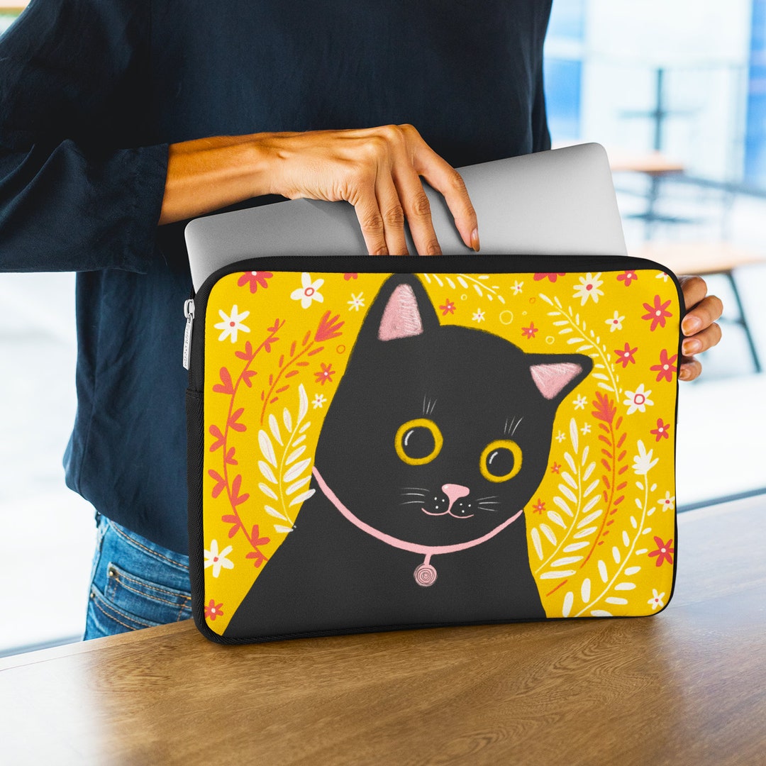 Cute Black Cat Laptop Sleeve Laptop Cover for 13 15inch Etsy
