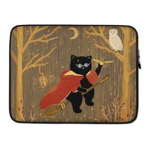 Flying Cat Wizard Laptop Sleeve