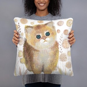 Little Yellow Kitten Pillow