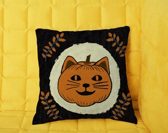 Asamour Happy Halloween Pumpkin Ghost Witch Home Decor Throw Pillow Case Cushion Cover 18x18 Inches Cotton Linen Asamour Happy Halloween Pumpkin Ghost Witch Home Decor Throw Pillow Case Cushion Cover 18x18 Inches Cotton Linen