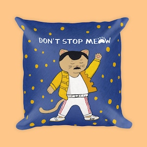 Freddie Meowcury Cat Pillow