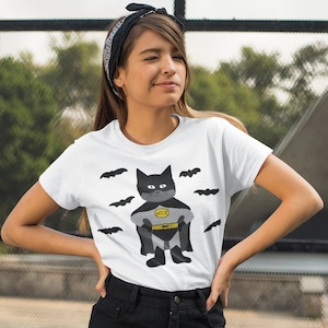 Bat Cat Superhero T-Shirt