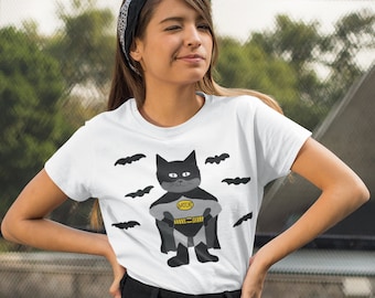 Bat Cat Superhero T-Shirt