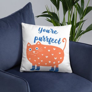 Joli oreiller chat orange | Oreiller mignon pour maman chat