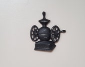Vintage SEXTON USA Hanging Cast Iron Black Old Timey Coffee Grinder Coffee Mill Mid-Century Kitchen Dining Coffee Bar Wall Décor