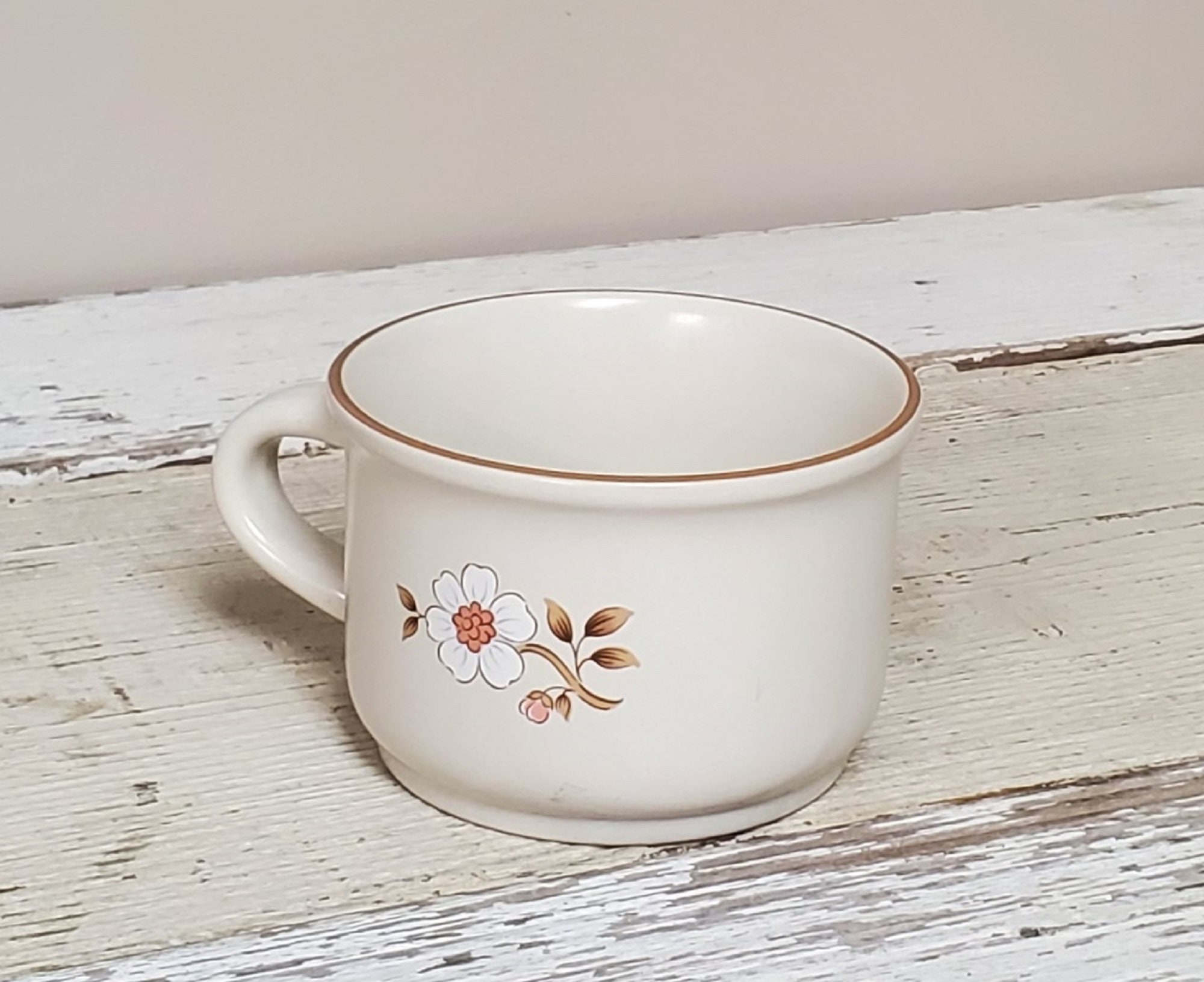 Vintage Stoneware Soup Mug Idlewild Pattern by COVINGTON - Etsy