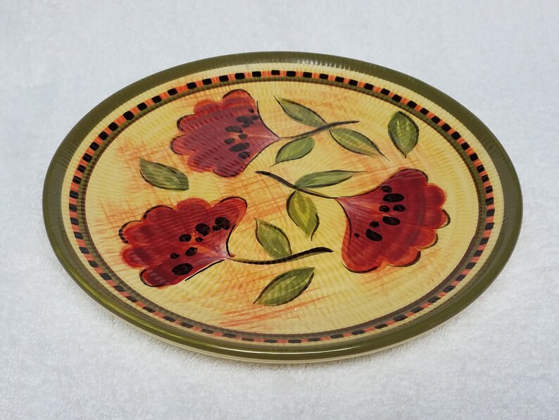 Vintage Decorative Salad Plate Red Poppies LOLA by Tabletops Etsy