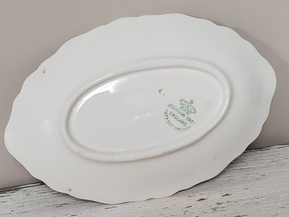 Vintage Oval Trinket Dish by Johnson Brother's En… - image 9