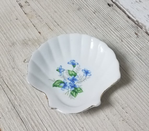 Blue Flower Trinket Dish