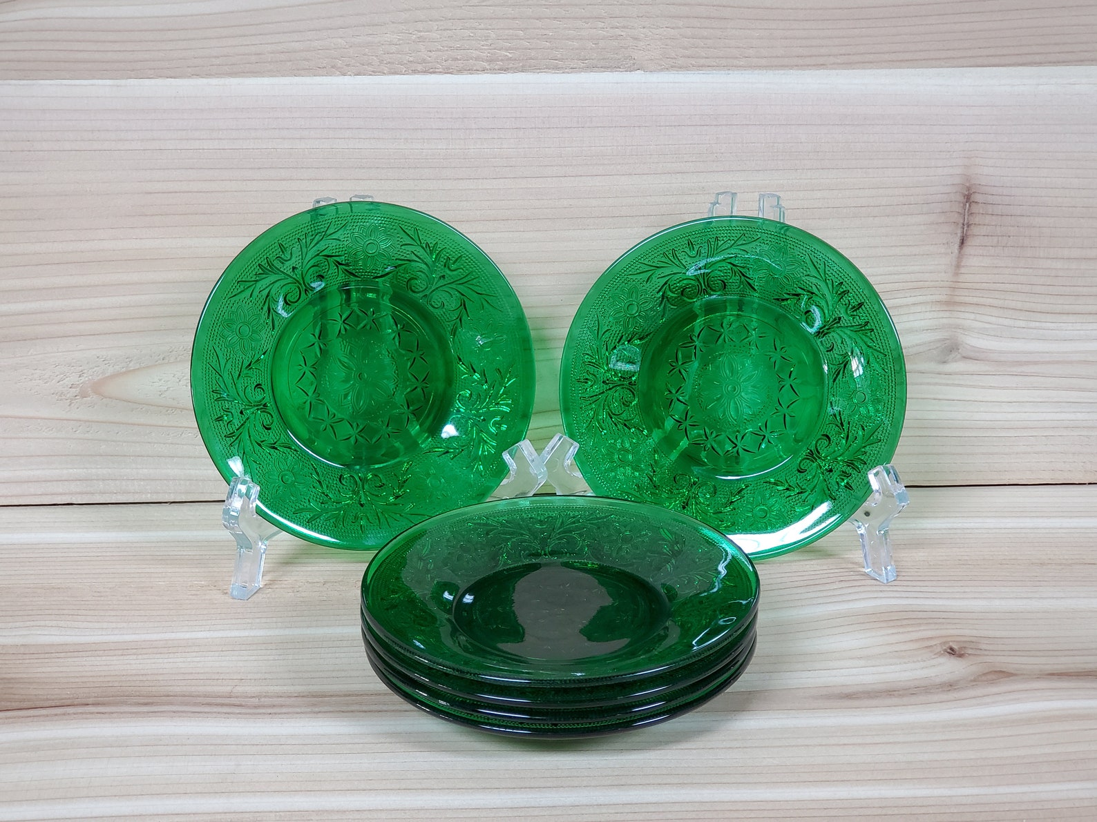 Vintage Saucers set of 6 4.5 Plates/custard Cup Liners Etsy