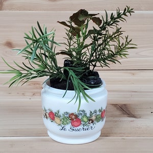 Vintage Spice of Life, Le Sucrier Milk Glass Sugar Bowl (NO LID) DIY Planter