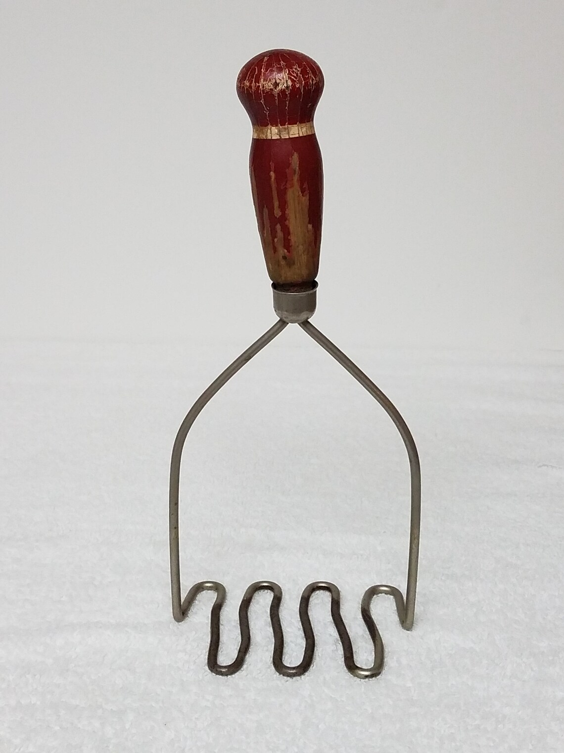 Vintage Potato Mashers x2 Circa 1940s Red Wooden Handle Etsy