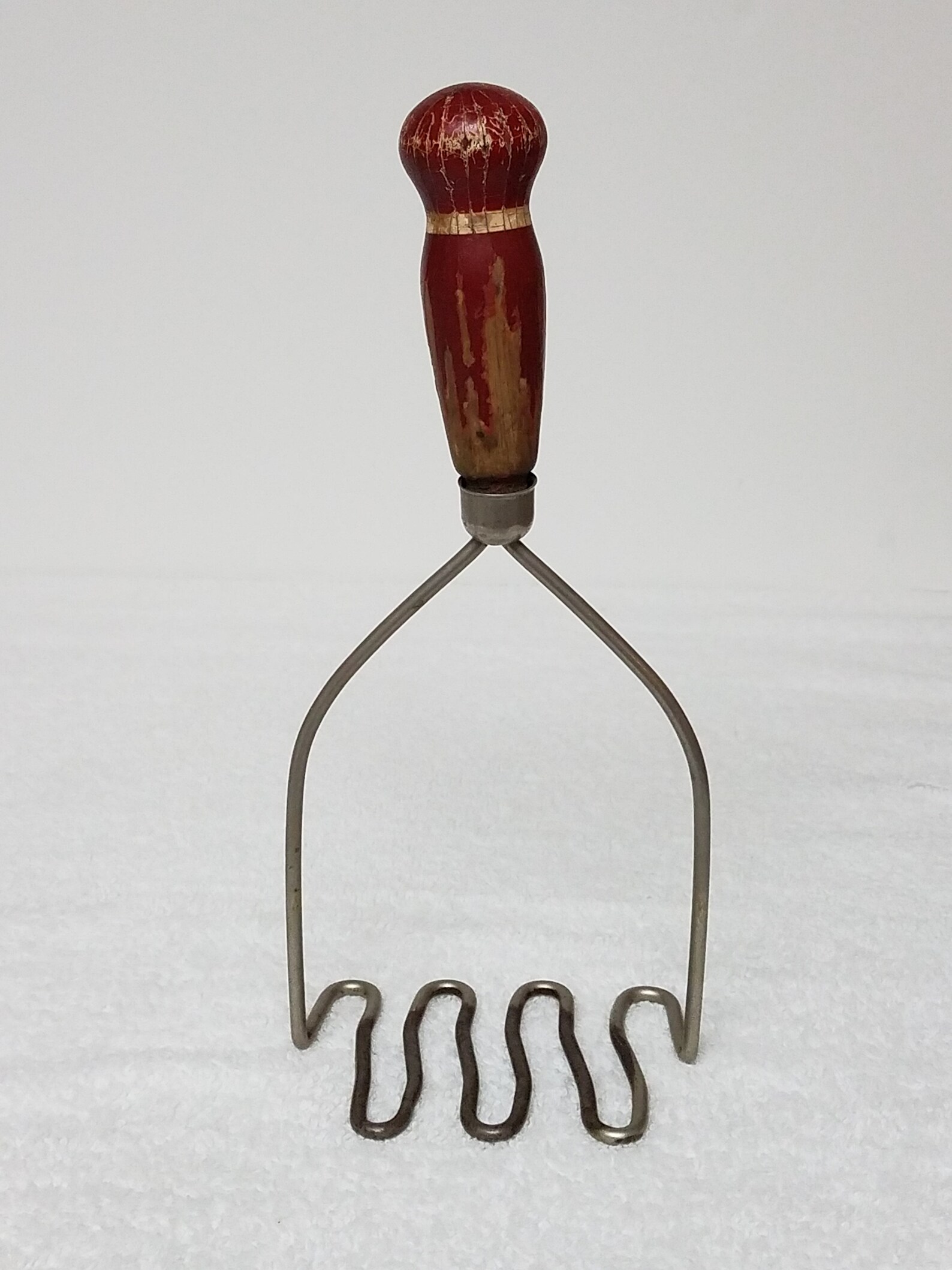 Vintage Potato Mashers x2 Circa 1940s Red Wooden Handle Etsy