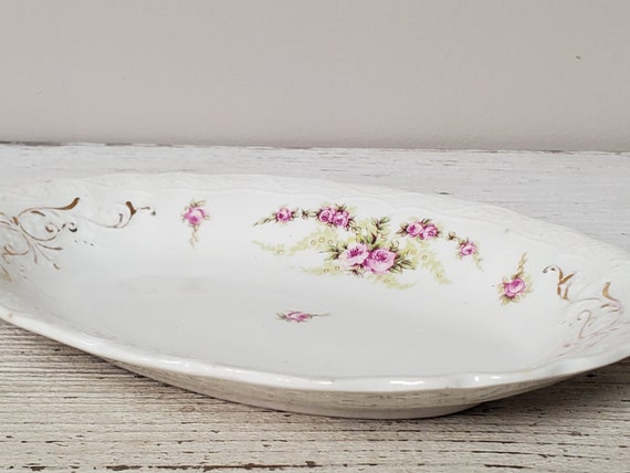 Vintage Oval Trinket Dish by Johnson Brother's En… - image 6