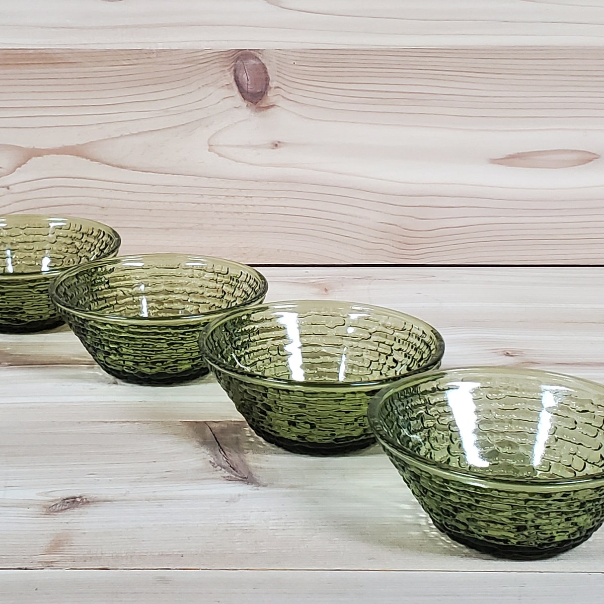 Vintage Small Bowls (set of 4) Green Soreno by Anchor Hocking; Multi-use Dip, Fruit, Dessert, Salt, Spice or Seasoning Cellar, Trinket Bowl - Etsy