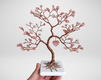 Cherry Crystal Tree, Best Friend Birthday Gift, Desk Decor