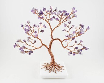 Amethyst Tree, February Birthstone, 6th Anniversary Gift, Wire Art