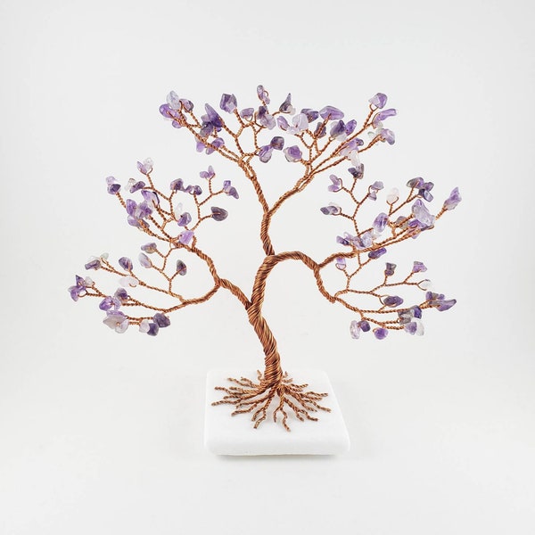 Amethyst Tree, February Birthstone, 6th Anniversary Gift, Wire Art