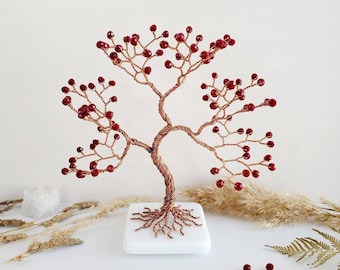 Tree of Life, 40th Anniversary Gift for Wife, Lucky Symbol, Gemstone Home Decor