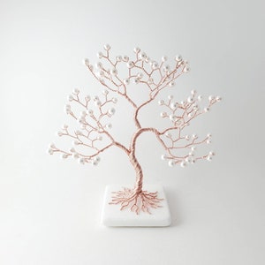 Wedding Anniversary Gift for Wife, Pearl Wire Tree