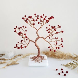 Tree of Life, 40th Anniversary Gift for Wife, Lucky Symbol, Gemstone Home Decor