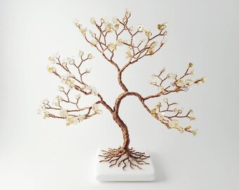 Citrine Crystal Tree, November Birthstone Gift, 13th Anniversary Gift