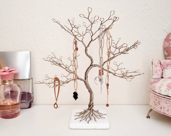 Árbol de joyería, soporte para pulsera, organizador de pendientes, soporte para anillos