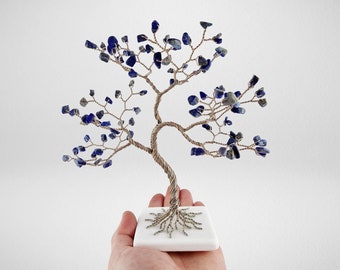 Lapis Lazuli Gemstone Tree, 9th Anniversary Gift, September Birthstone