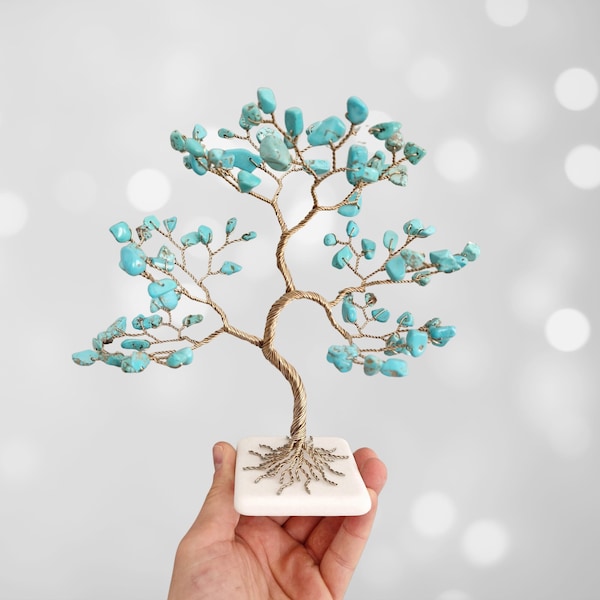 Turquoise Tree of Life, 11th Anniversary Gift, December Birthstone