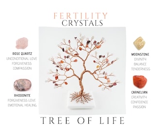 Fertility Crystals Tree of Life, Lithotherapie with Bliss Crystals