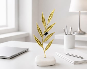 Brass Olive Branch, Greek Decor, Thank You Gift