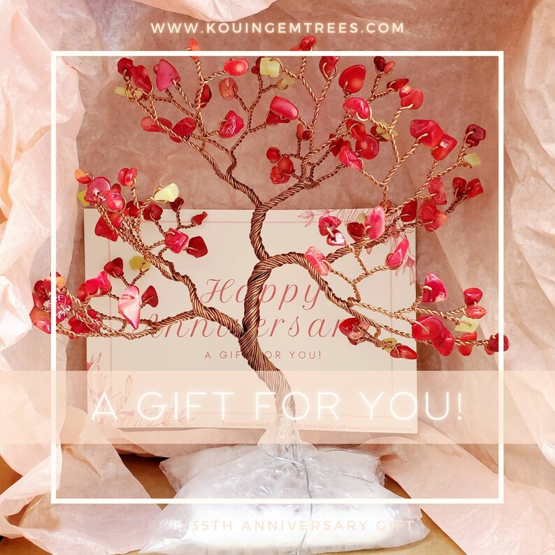 Jade & Coral Tree 35th Anniversary Gift for Parents Copper - Etsy