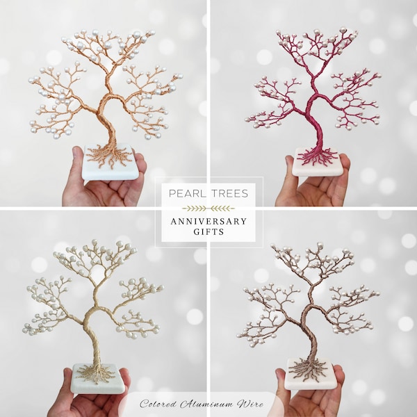 Pearl Trees, 30 Year Anniversary Gifts for Couple, Engagement Gifts