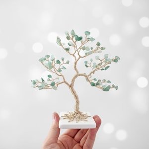 Albero di avventurina portafortuna, regalo per un amico ambizioso, decorazione per ufficio