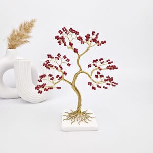 Garnet Crystal Tree for 2nd Anniversary Gift | Capricorn Gemstone | January Birthstone
