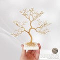 50th Anniversary Gift for Parents, Gilt Wire Pearl Tree, Golden Wedding Present