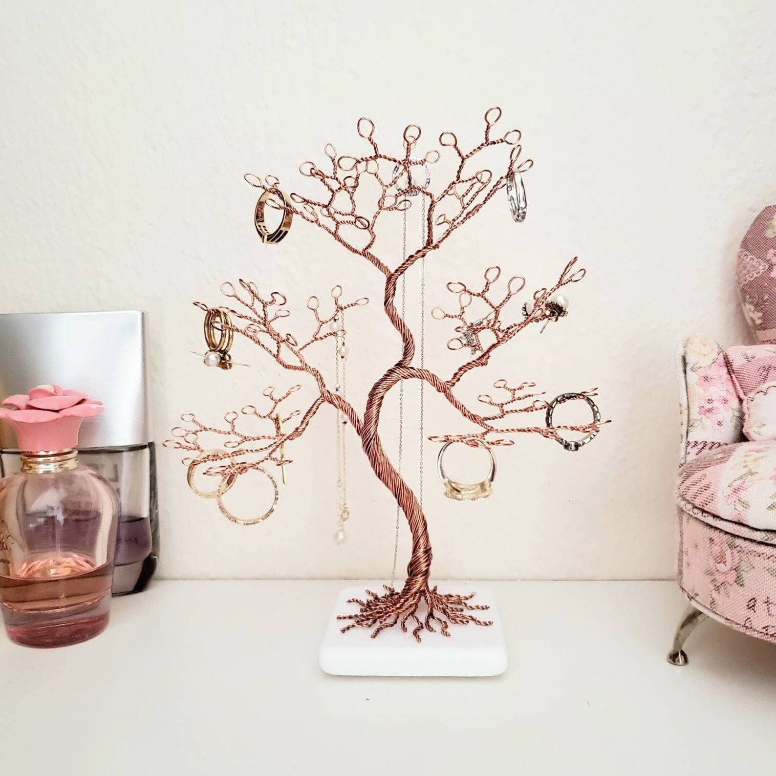 Wire Ring Tree Bracelets Holder Jewelry Organizer Birthday Etsy