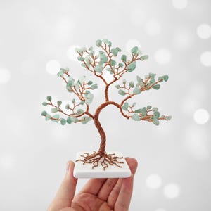 Aventurijn edelsteenboom, geldboom, kantoordecoratie, cadeau nieuwe vader