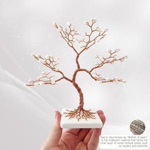Copper Anniversary Gift, Nacre Pearl Tree, Engagement Present