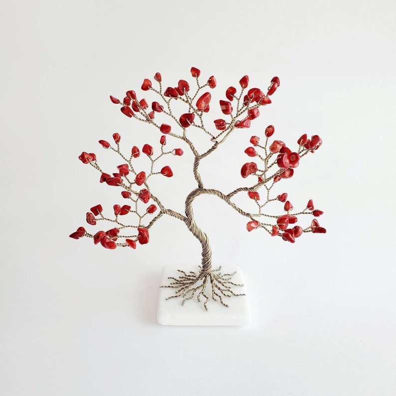 Coral Gemstone Tree