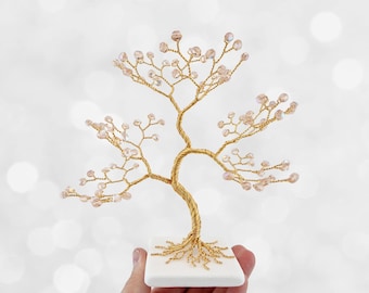 Árvore de Cristal Boho, Presente de Aniversário, Presente de Aniversário de Casamento, Decoração de Mesa