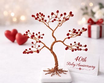 Albero della Vita, regalo per il 40° anniversario di matrimonio per la moglie, decorazione fatta a mano