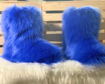 fluffy boots womens