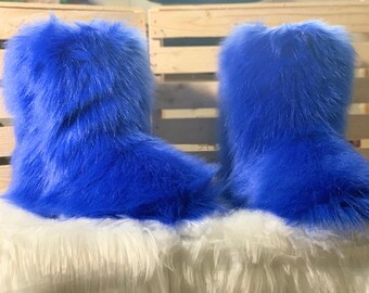 fluffy fur boots
