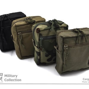 Taktische Cargo-Tasche MOLLE – Größe 6,5" x 5,5" (16 x 14 cm) – Dicke 3,25" SLIM oder 4,75" FAT (8 oder 12 cm)