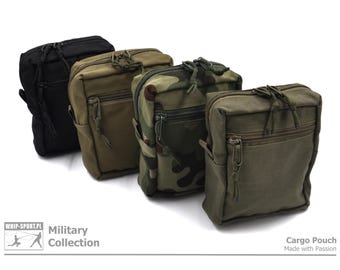 Tactical Cargo Pouch MOLLE - size 6.5” x 5,5" (16 x 14 cm) - thickness 3.25" SLIM or 4.75" FAT (8 or 12 cm)