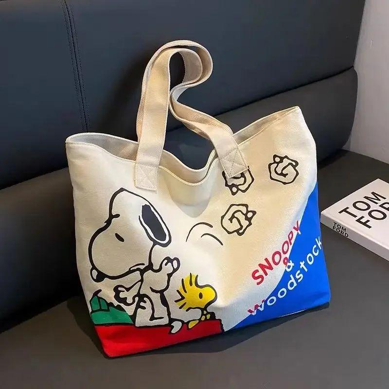 Snoopy Canvas Tote Bag: Lightweight Travel Shoulder Bag - Etsy