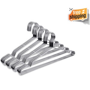 Wire Hangers Strong Stainless Steel Metal Hangers 16.5 Inch Ultra Thin Space Saving Clothes Hangers Free Shipping 10 30 40 50 Pack Etsy