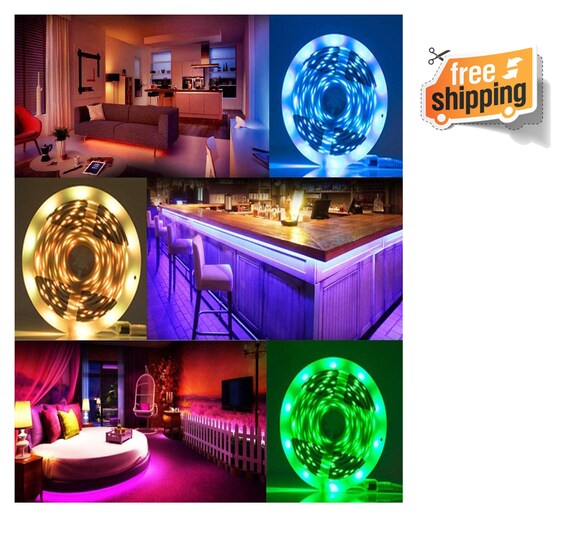 65.6ft Led Strip Lights, Ultra Long RGB 5050 Color Changing LED Light  Strips Kit With 44 Keys Ir Remote Led Lights for Bedroom, Kitchen -   Australia